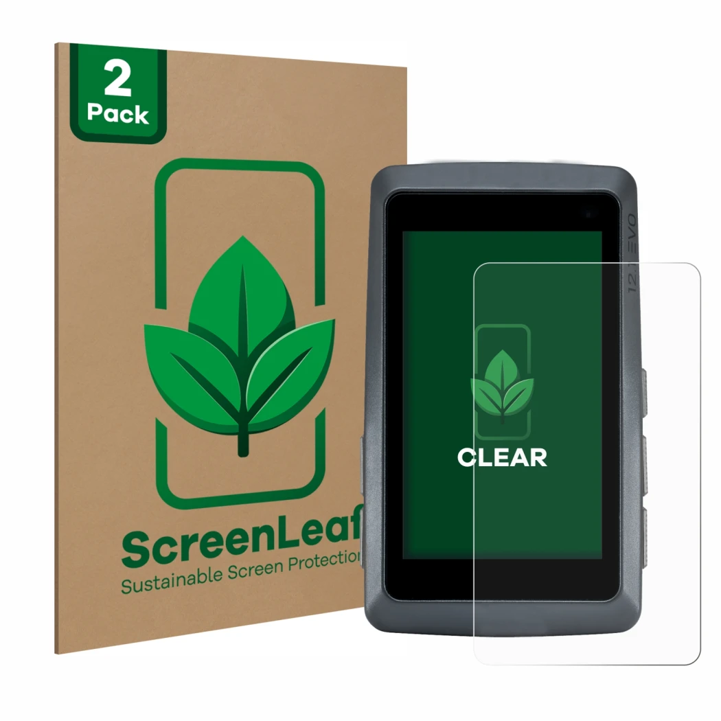 Parte frontale di una confezione del prodotto con il logo del marchio ScreenLeaf. Accanto è raffigurato il dispositivo Sigma R