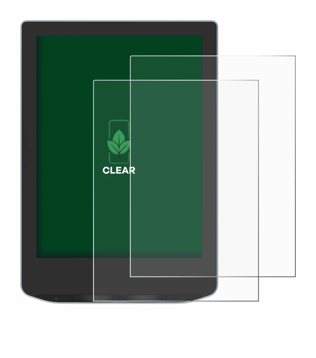 Immagine del dispositivo PocketBook Verse con un'ampia varietà di protezioni per lo schermo.