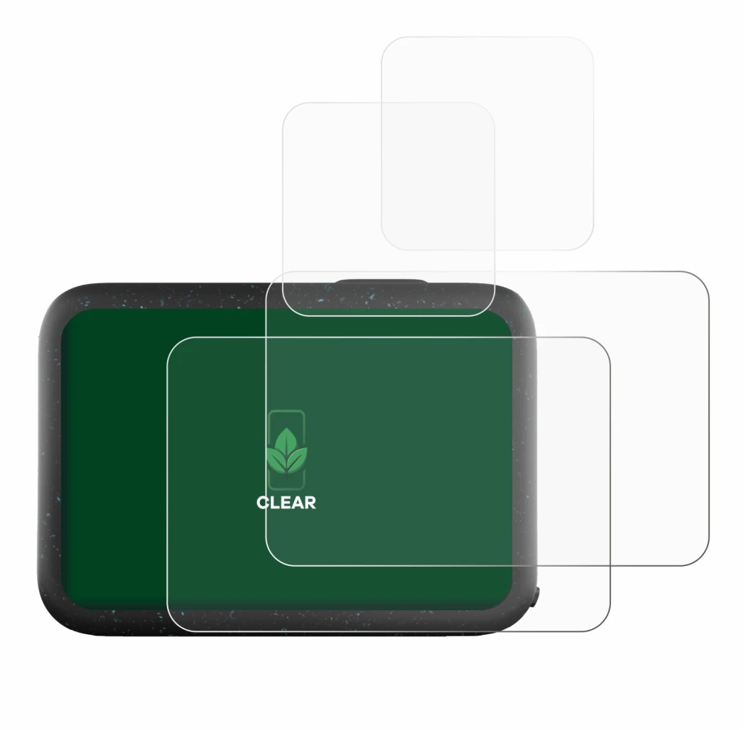 Immagine del dispositivo GoPro Hero 12 Black con un'ampia varietà di protezioni per lo schermo.