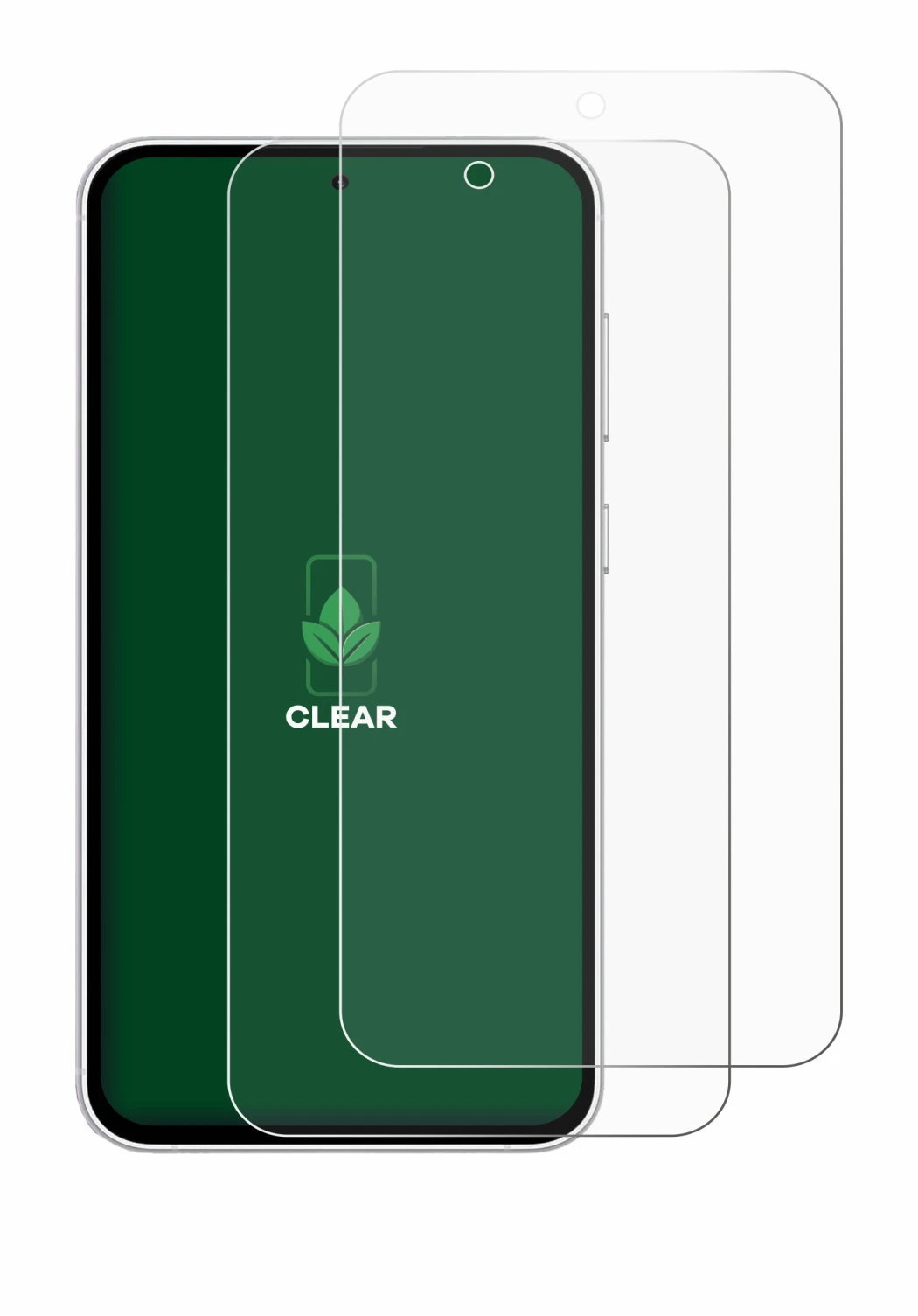 Immagine del dispositivo Samsung Galaxy S23 FE con un'ampia varietà di protezioni per lo schermo.