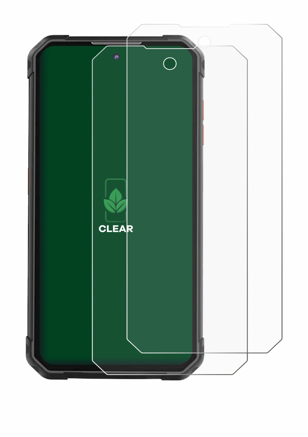 Immagine del dispositivo iiiF150 B2 Pro con un'ampia varietà di protezioni per lo schermo.