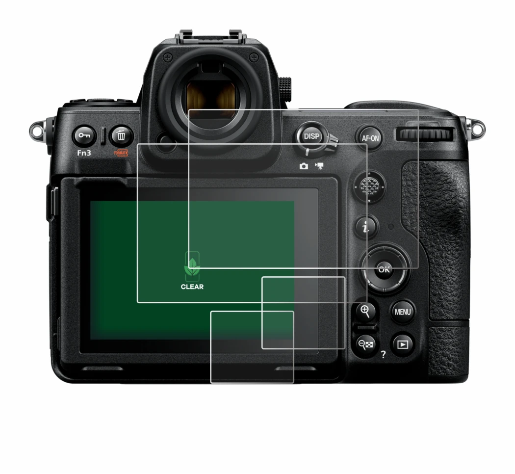 Immagine del dispositivo Nikon Z 8 (Display + display a spalla) con un'ampia varietà di protezioni per lo schermo.