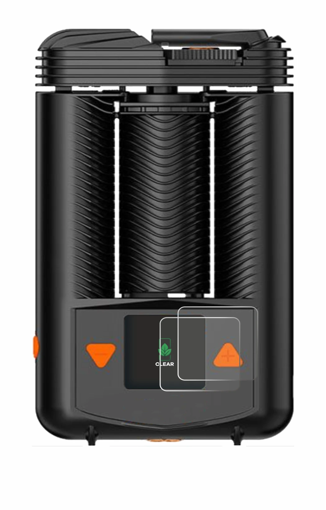 Immagine del dispositivo Storz & Bickel Mighty + con un'ampia varietà di protezioni per lo schermo.