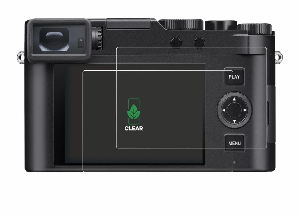 Immagine del dispositivo Leica D-Lux 8 con un'ampia varietà di protezioni per lo schermo.