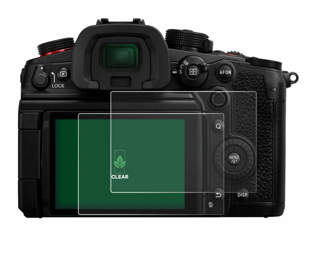 Immagine del dispositivo Panasonic Lumix DC-GH7 con un'ampia varietà di protezioni per lo schermo.
