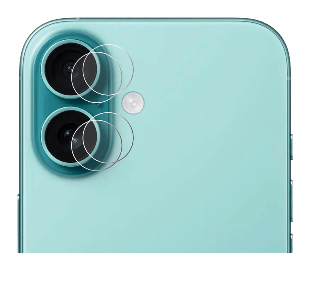 Immagine del dispositivo Apple iPhone 16 Plus (SOLO Fotocamera) con un'ampia varietà di protezioni per lo schermo.