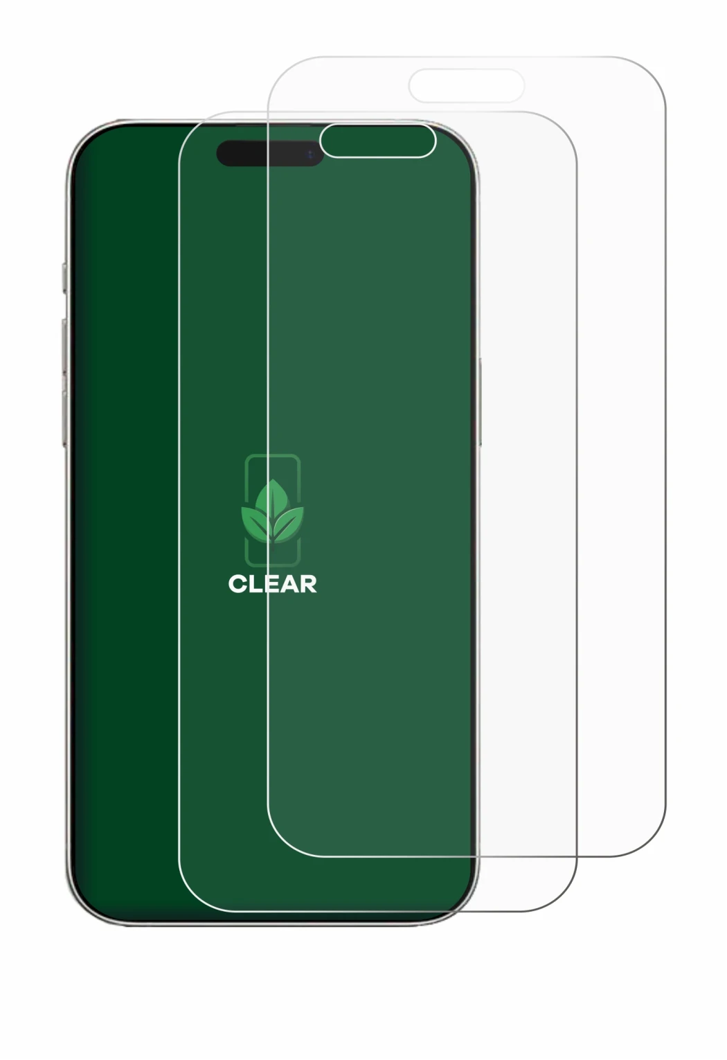 Immagine del dispositivo Apple iPhone 16 Pro Max con un'ampia varietà di protezioni per lo schermo.