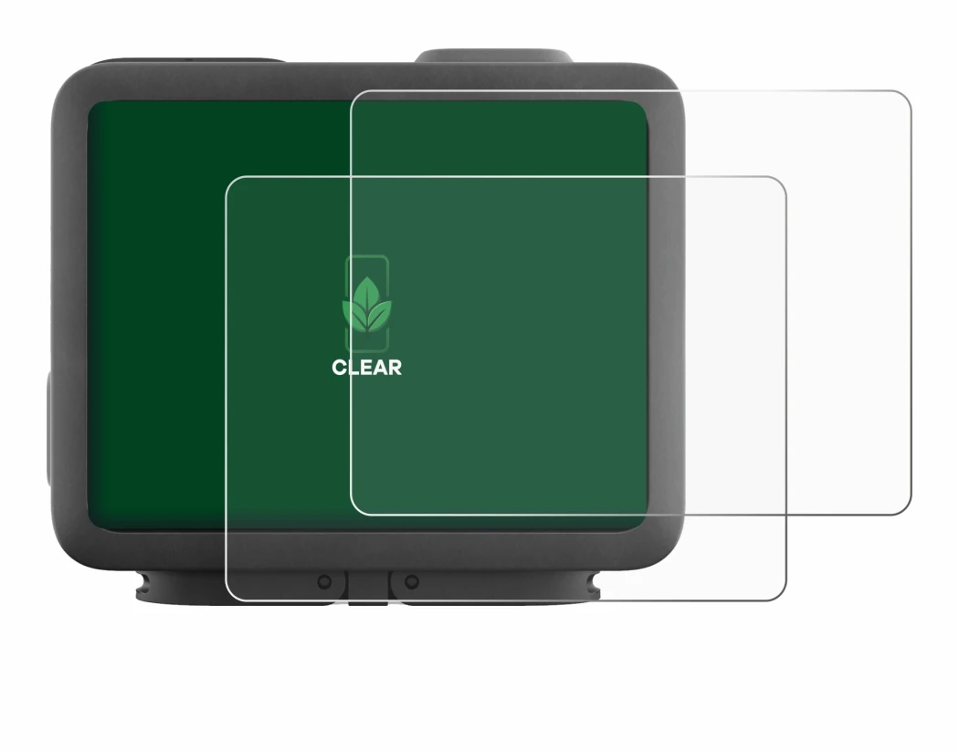 Immagine del dispositivo GoPro Hero 4k con un'ampia varietà di protezioni per lo schermo.