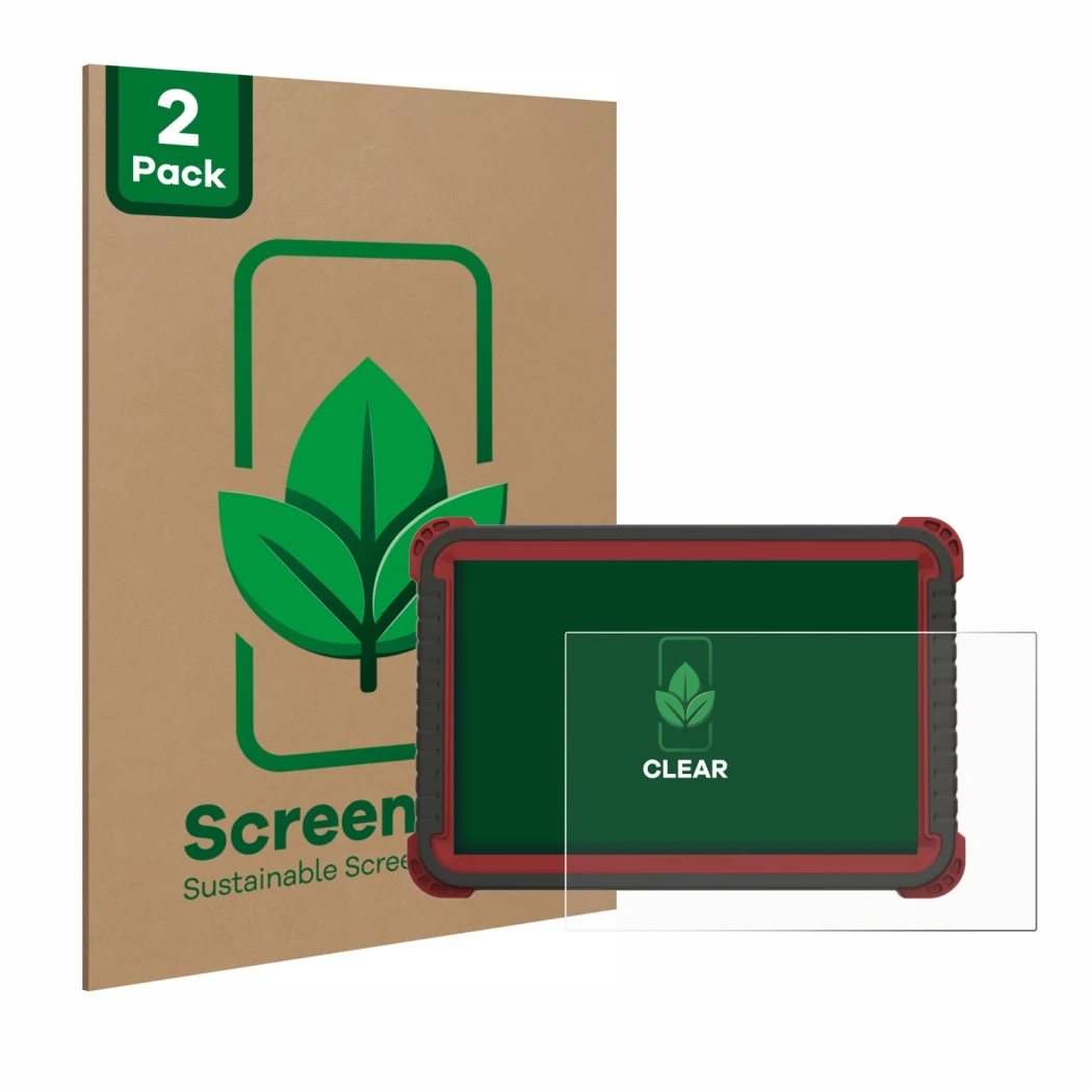 Parte frontale di una confezione del prodotto con il logo del marchio ScreenLeaf. Accanto è raffigurato il dispositivo Thinkto