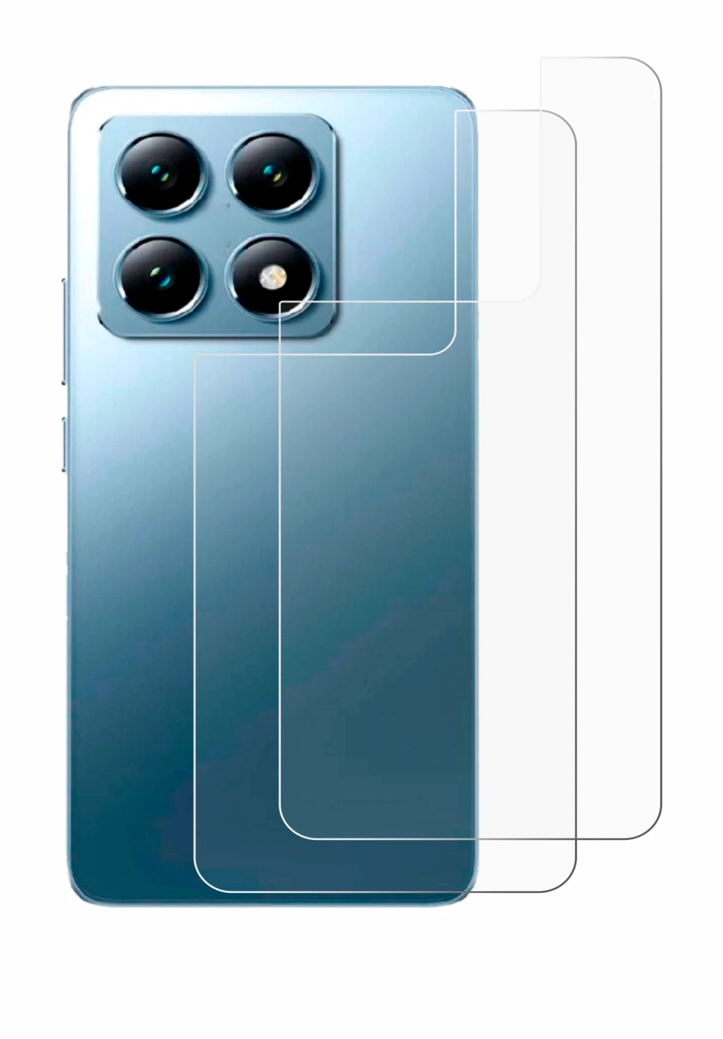 Immagine del dispositivo Xiaomi 14T Pro (Posteriore) con un'ampia varietà di protezioni per lo schermo.