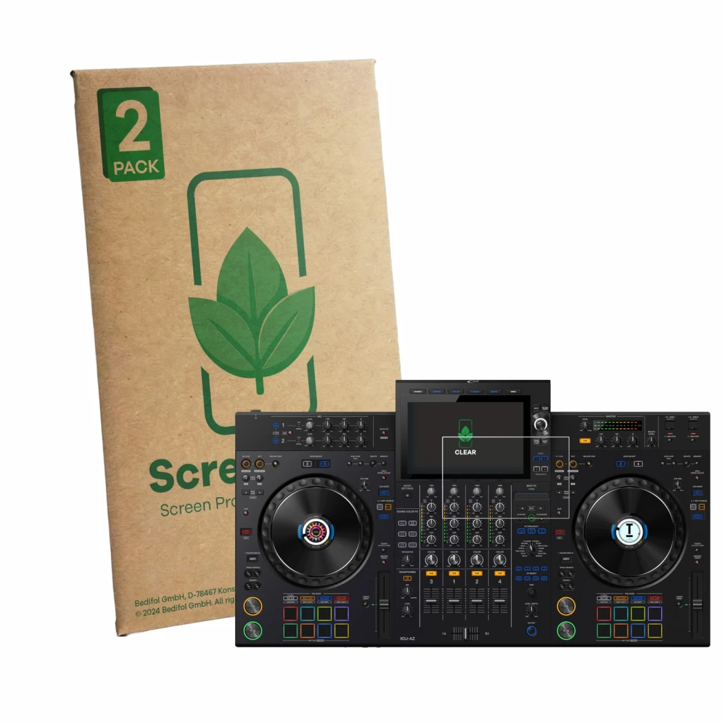 Parte frontale di una confezione del prodotto con il logo del marchio ScreenLeaf. Accanto è raffigurato il dispositivo AlphaTh