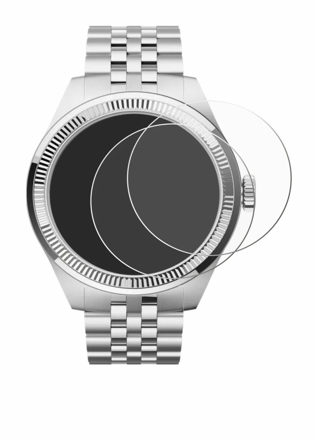 Immagine del dispositivo Withings ScanWatch Nova Brilliant (39 mm) con un'ampia varietà di protezioni per lo schermo.