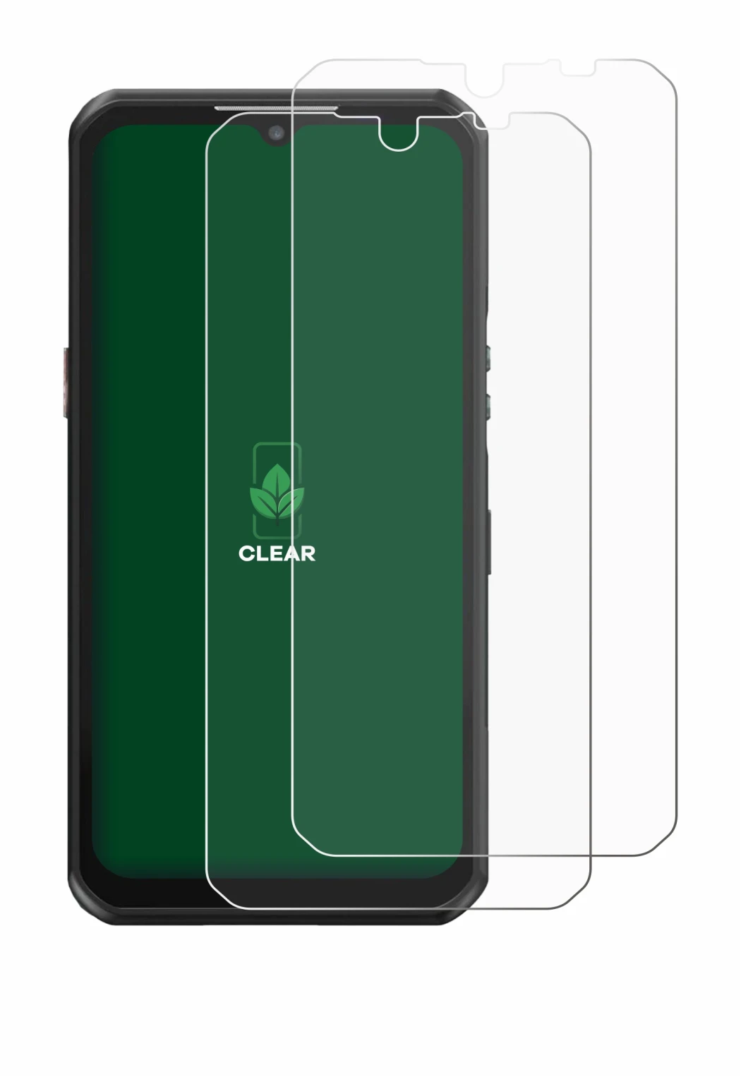 Immagine del dispositivo Oukitel WP39 con un'ampia varietà di protezioni per lo schermo.