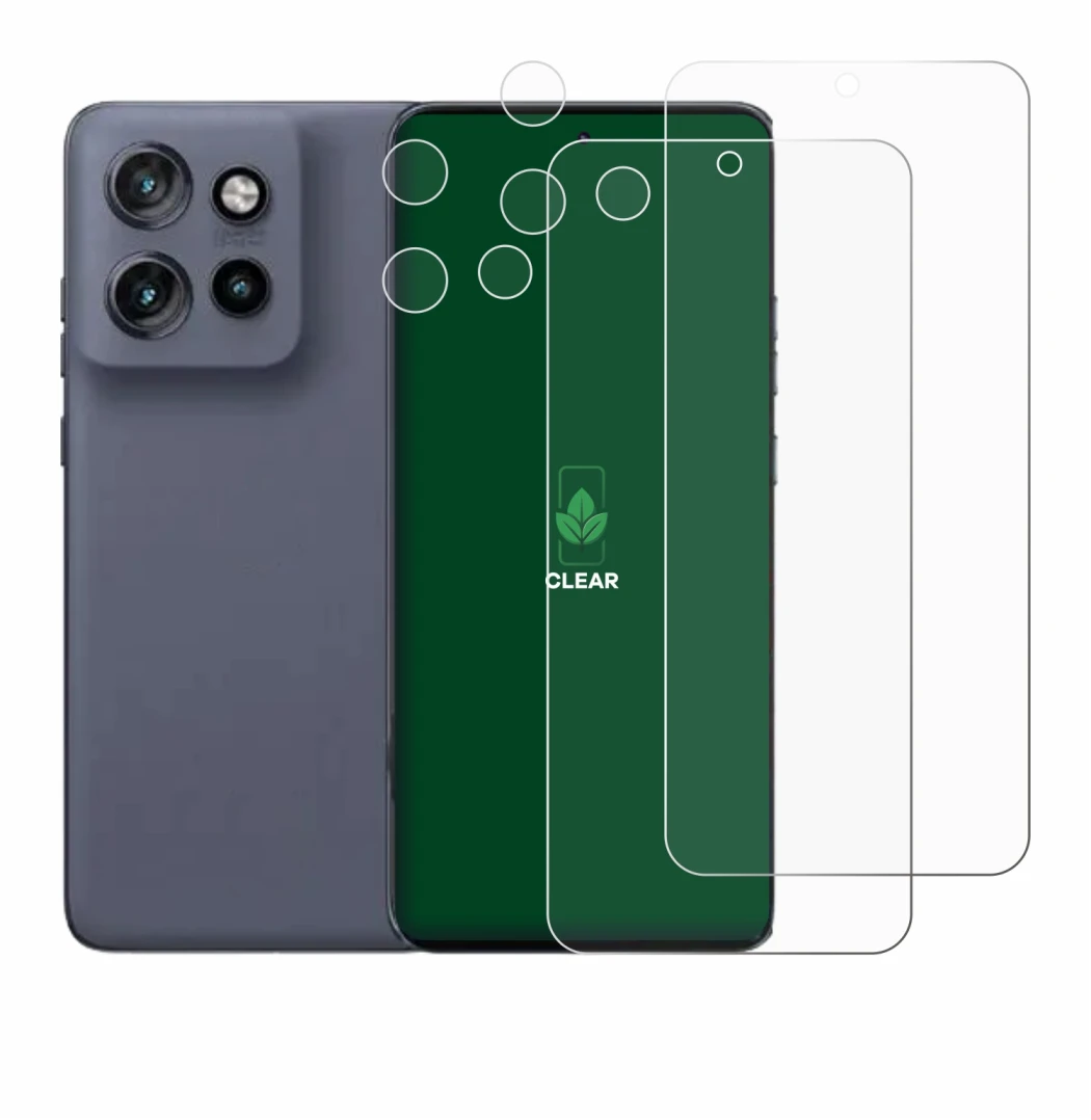 Immagine del dispositivo Motorola Edge 50 Neo (Fronte+Fotocamera) con un'ampia varietà di protezioni per lo schermo.