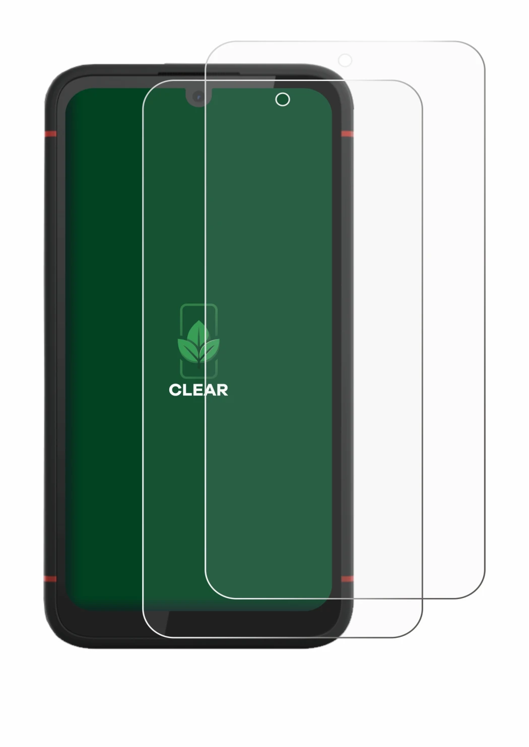 Immagine del dispositivo Volla Phone X23 con un'ampia varietà di protezioni per lo schermo.