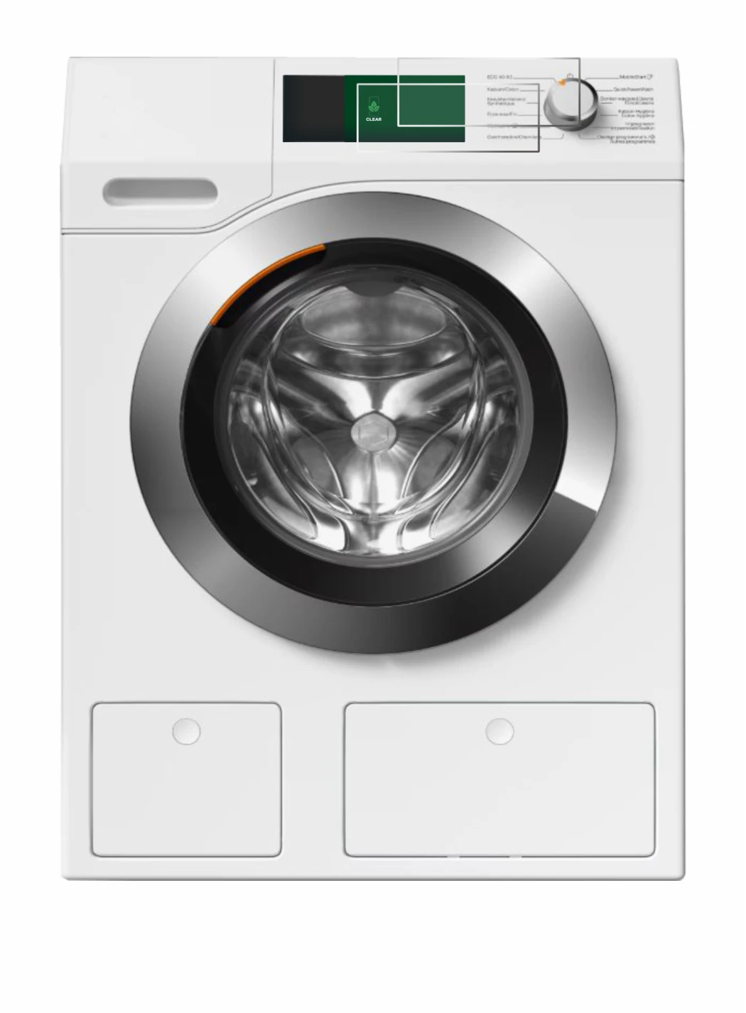 Immagine del dispositivo Miele WEH875 con un'ampia varietà di protezioni per lo schermo.
