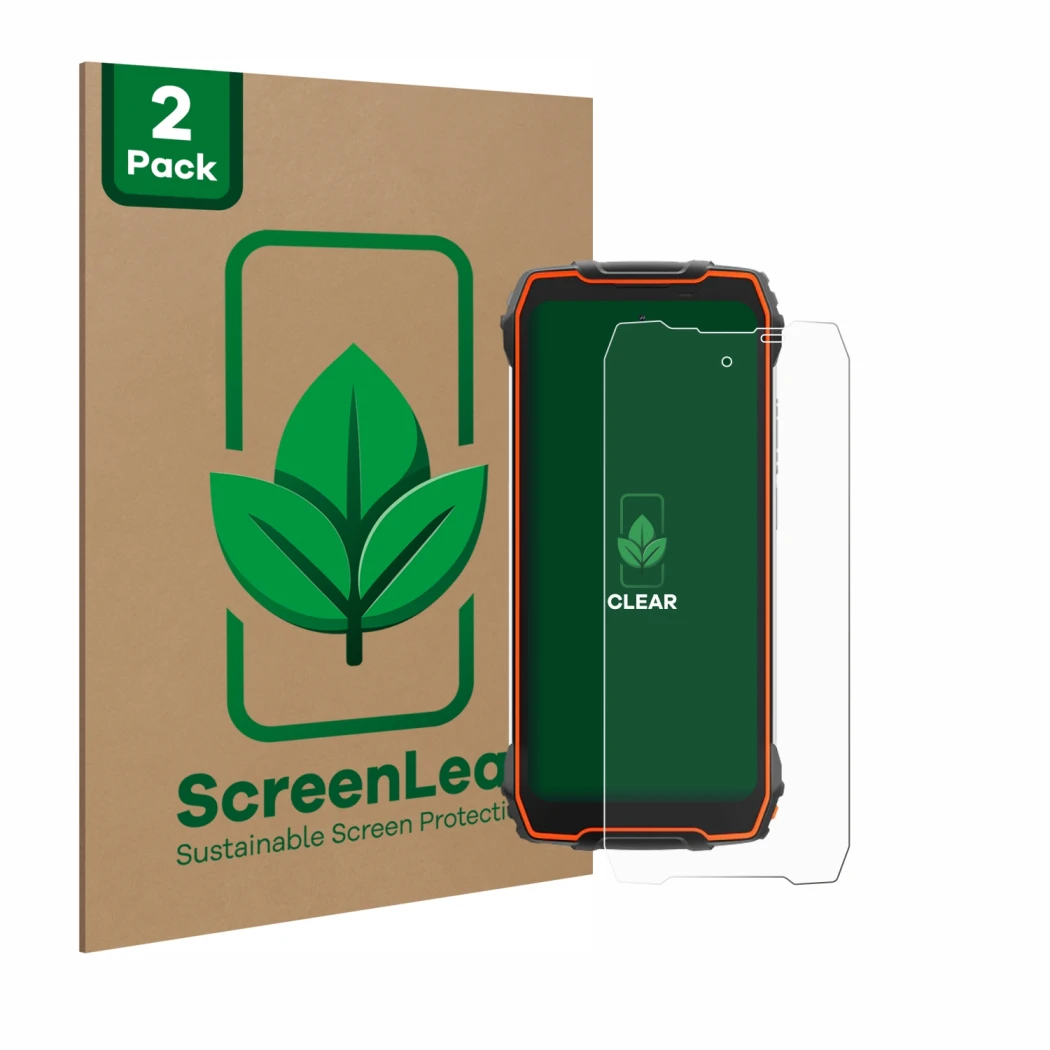Parte frontale di una confezione del prodotto con il logo del marchio ScreenLeaf. Accanto è raffigurato il dispositivo Blackvi