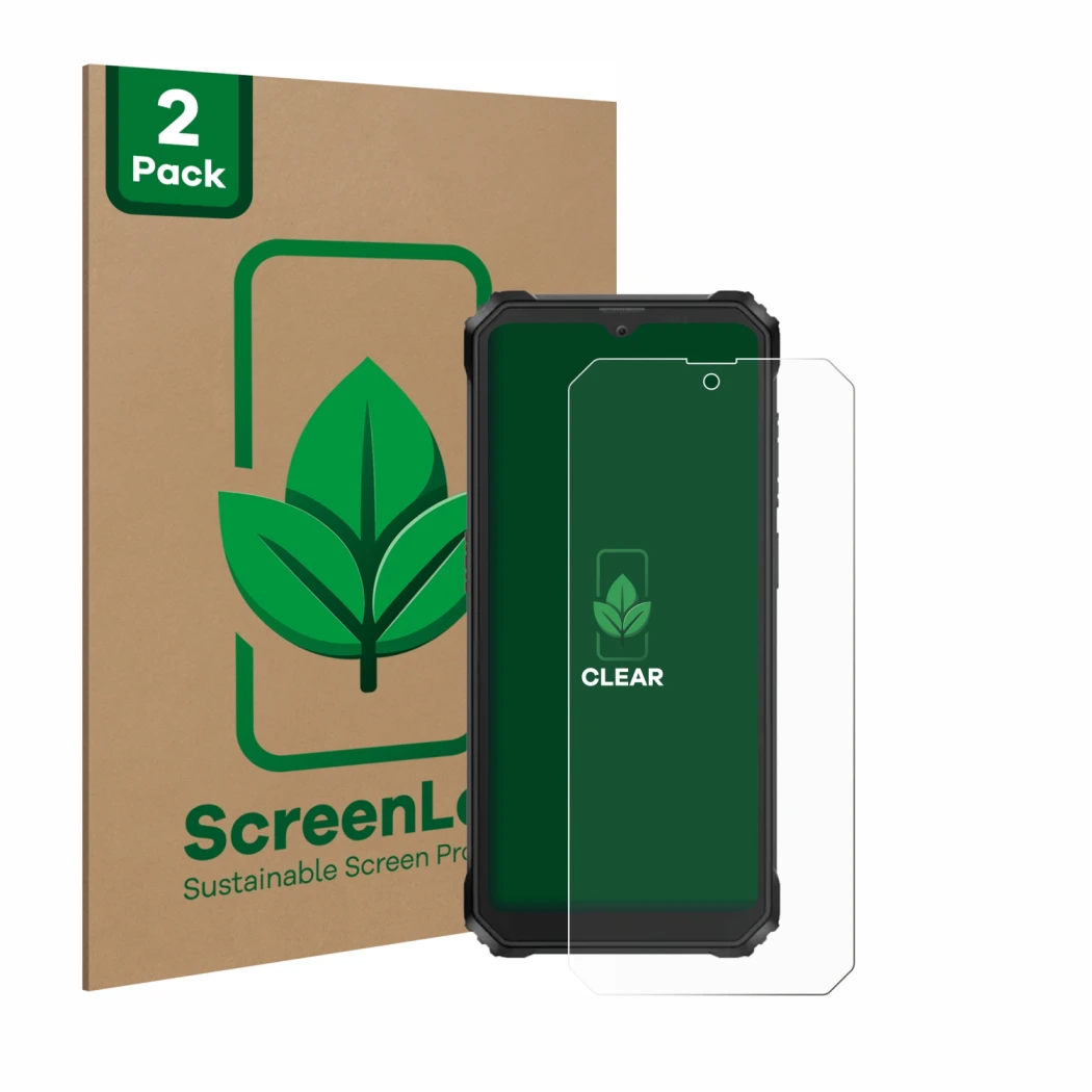 Parte frontale di una confezione del prodotto con il logo del marchio ScreenLeaf. Accanto è raffigurato il dispositivo Blackvi