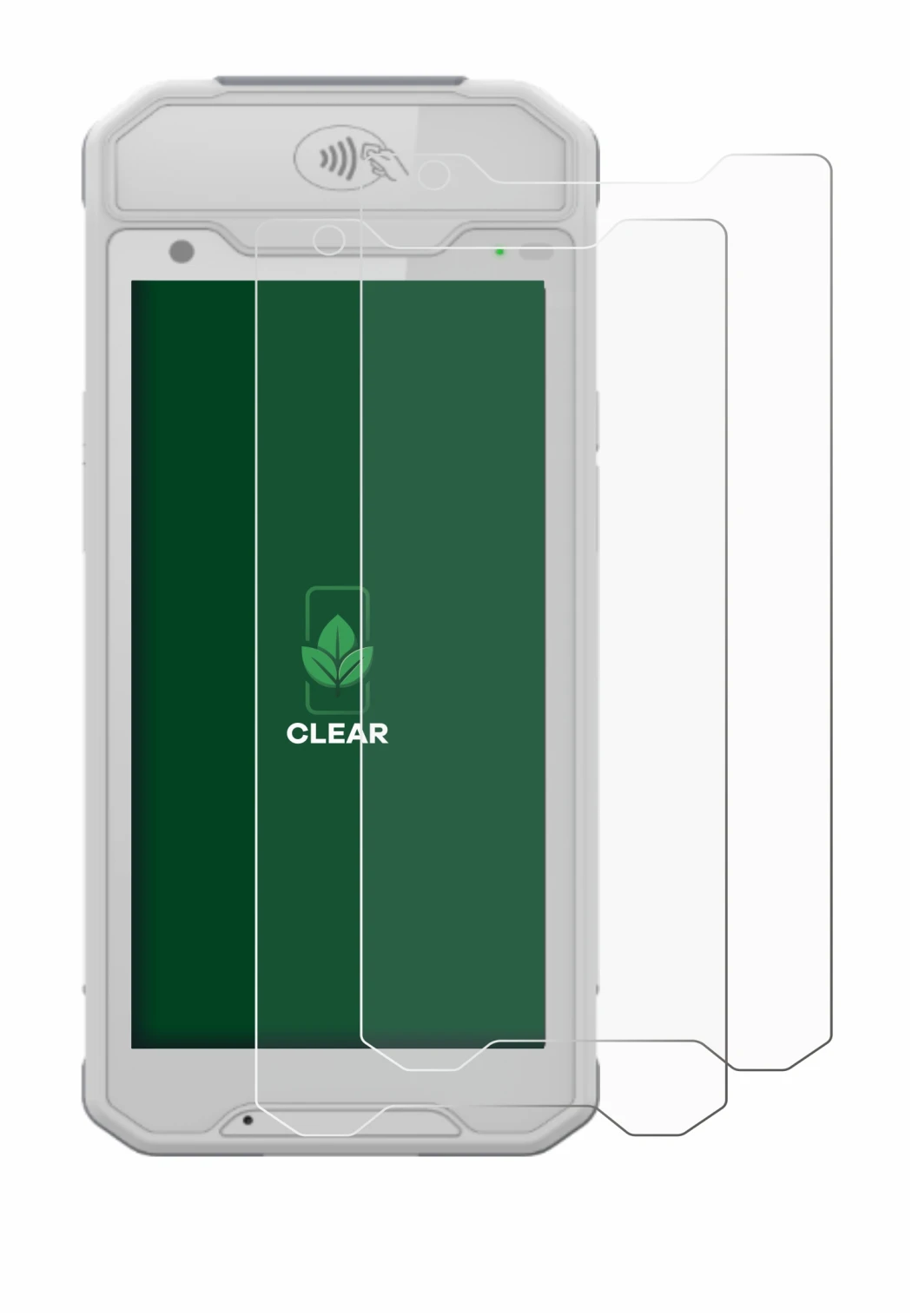 Immagine del dispositivo Dojo Pocket con un'ampia varietà di protezioni per lo schermo.