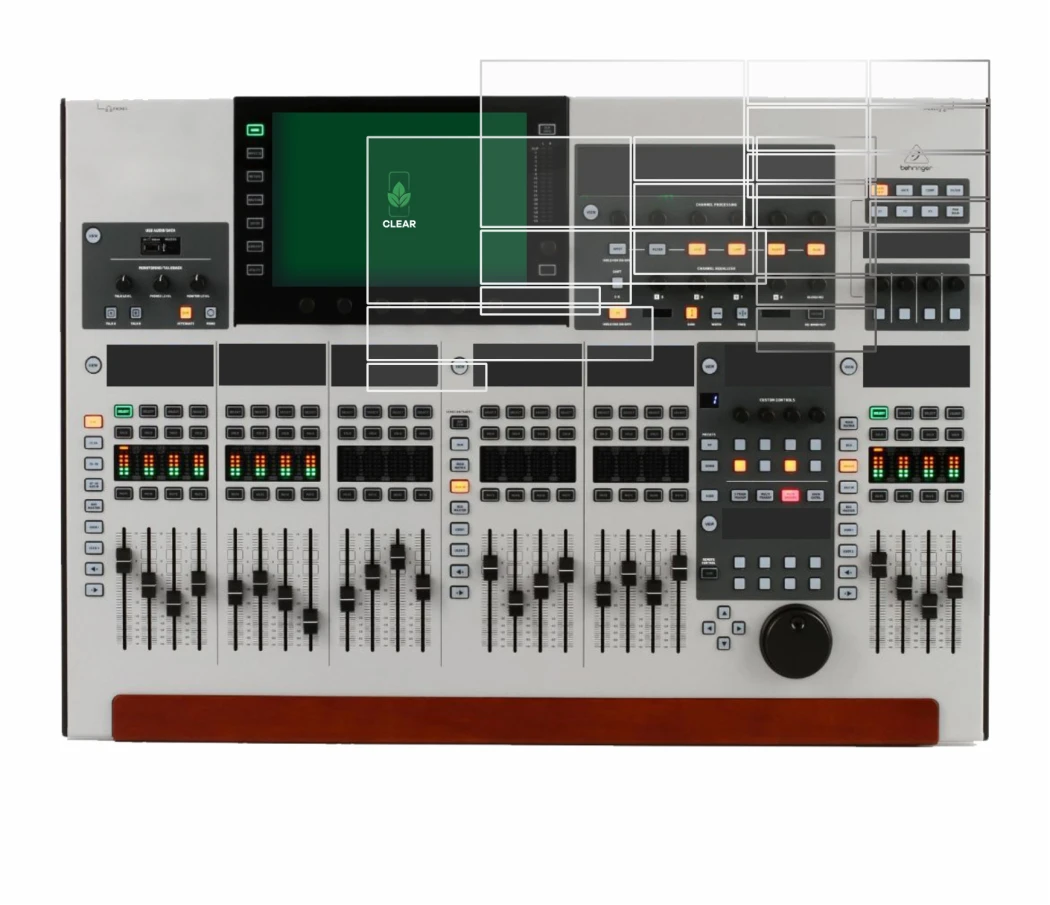 Immagine del dispositivo Behringer Wing (Set composto da 11 fogli) con un'ampia varietà di protezioni per lo schermo.