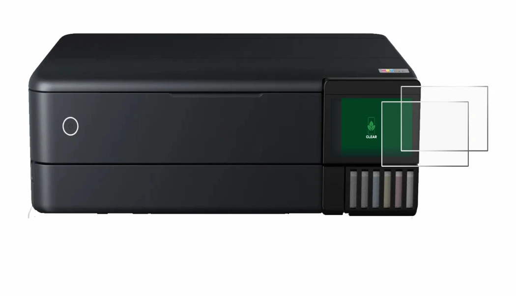 Immagine del dispositivo Epson EcoTank ET-8550 con un'ampia varietà di protezioni per lo schermo.