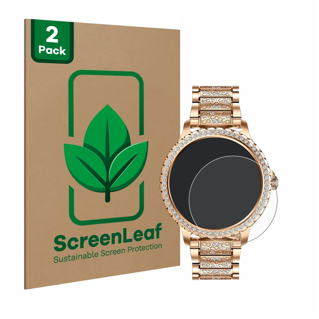 Parte frontale di una confezione del prodotto con il logo del marchio ScreenLeaf. Accanto è raffigurato il dispositivo LIGE BW