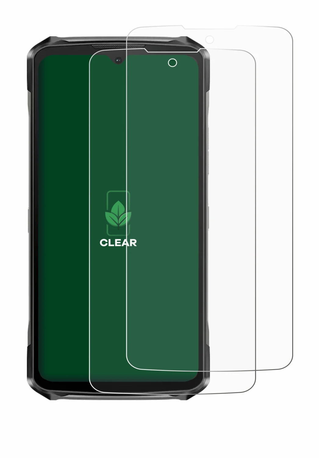 Immagine del dispositivo Doogee S119 con un'ampia varietà di protezioni per lo schermo.