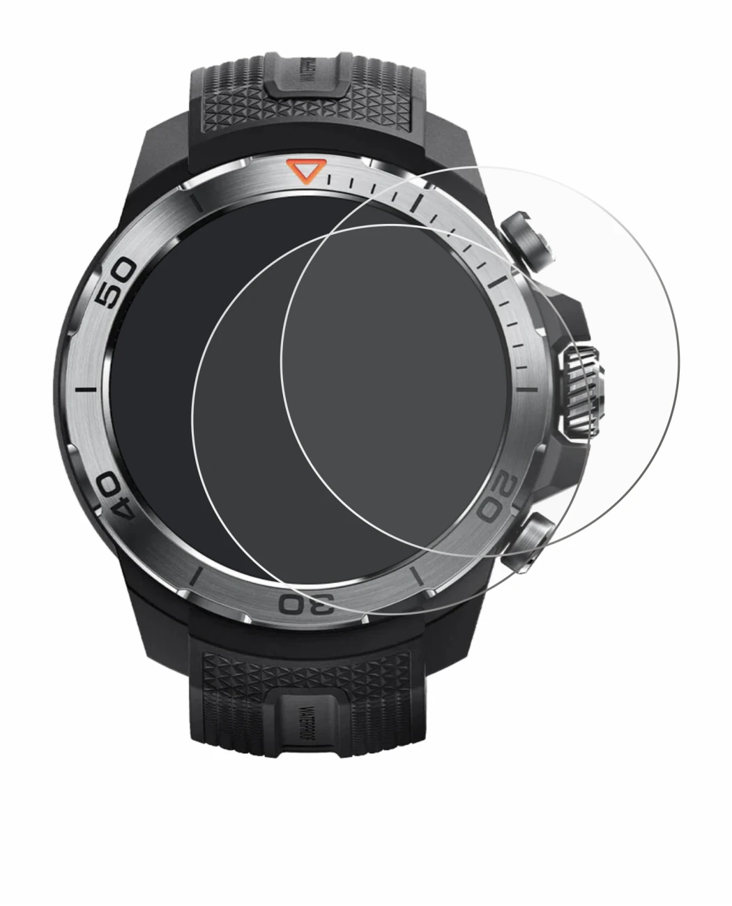 Immagine del dispositivo Xiaomi Mibro GS Explorer con un'ampia varietà di protezioni per lo schermo.