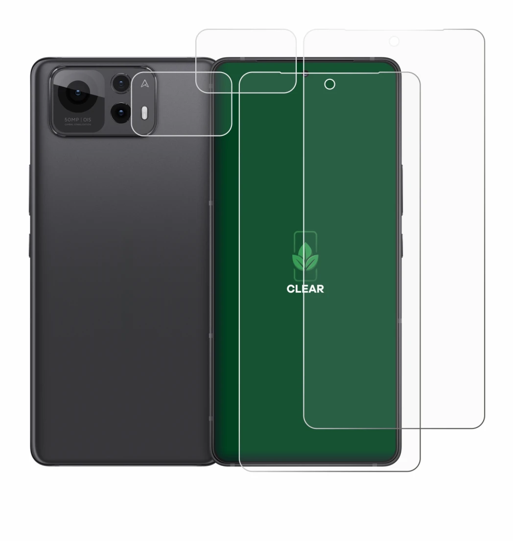 Immagine del dispositivo ASUS ZenFone 12 Ultra (Fronte+Fotocamera) con un'ampia varietà di protezioni per lo schermo.