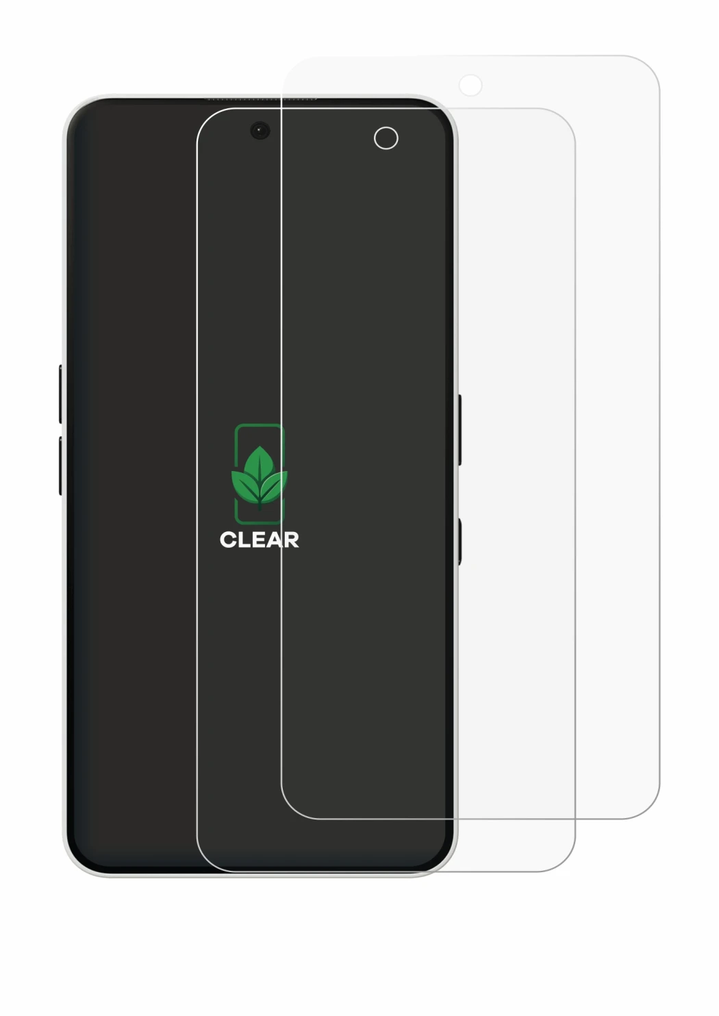 Immagine del dispositivo Nothing Phone (3a) con un'ampia varietà di protezioni per lo schermo.