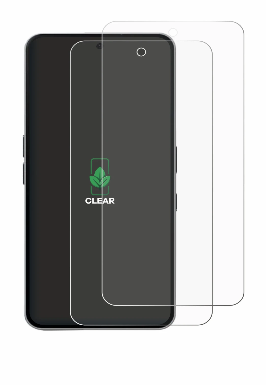 Immagine del dispositivo Nothing Phone (3a) Pro con un'ampia varietà di protezioni per lo schermo.