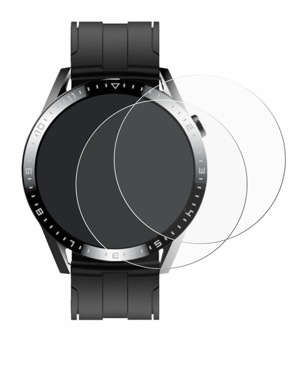 Immagine del dispositivo Tracer Smartwatch SM9 con un'ampia varietà di protezioni per lo schermo.