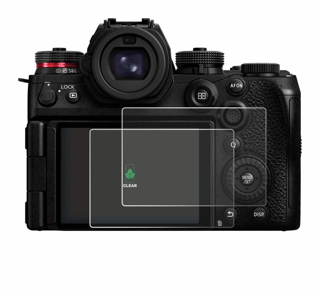 Immagine del dispositivo Panasonic Lumix S1R II con un'ampia varietà di protezioni per lo schermo.