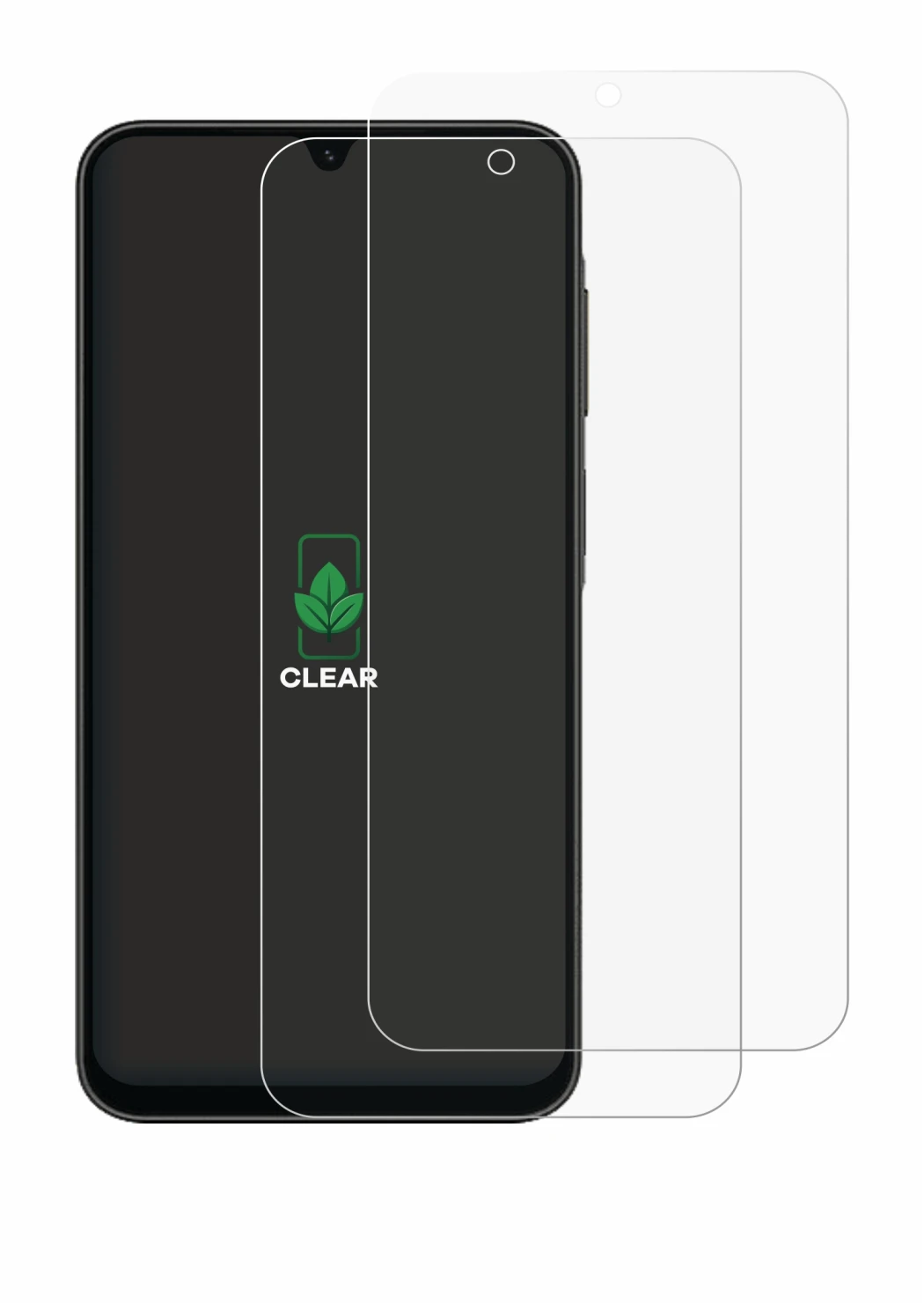 Immagine del dispositivo Samsung Galaxy A26 5G con un'ampia varietà di protezioni per lo schermo.