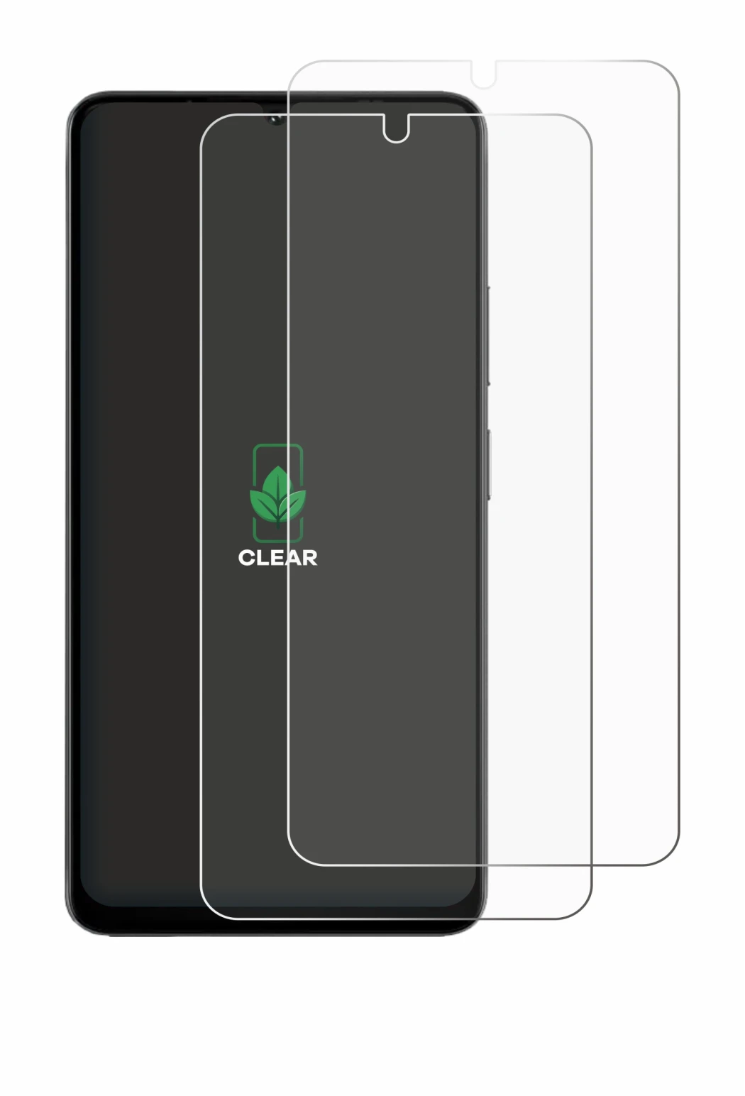 Immagine del dispositivo Doogee Note 59 Pro con un'ampia varietà di protezioni per lo schermo.