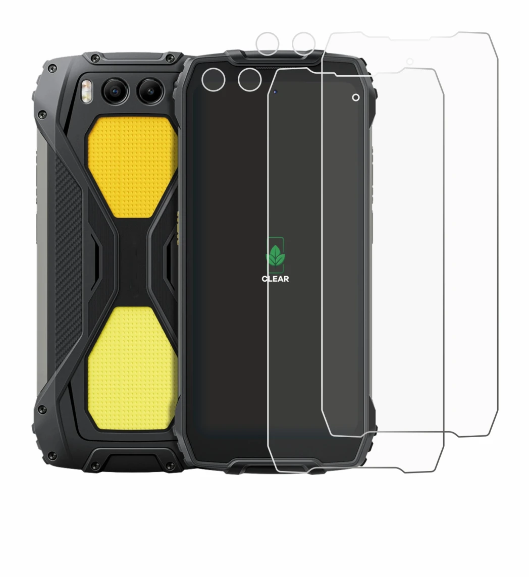 Immagine del dispositivo Blackview BV7300 (Fronte+Fotocamera) con un'ampia varietà di protezioni per lo schermo.