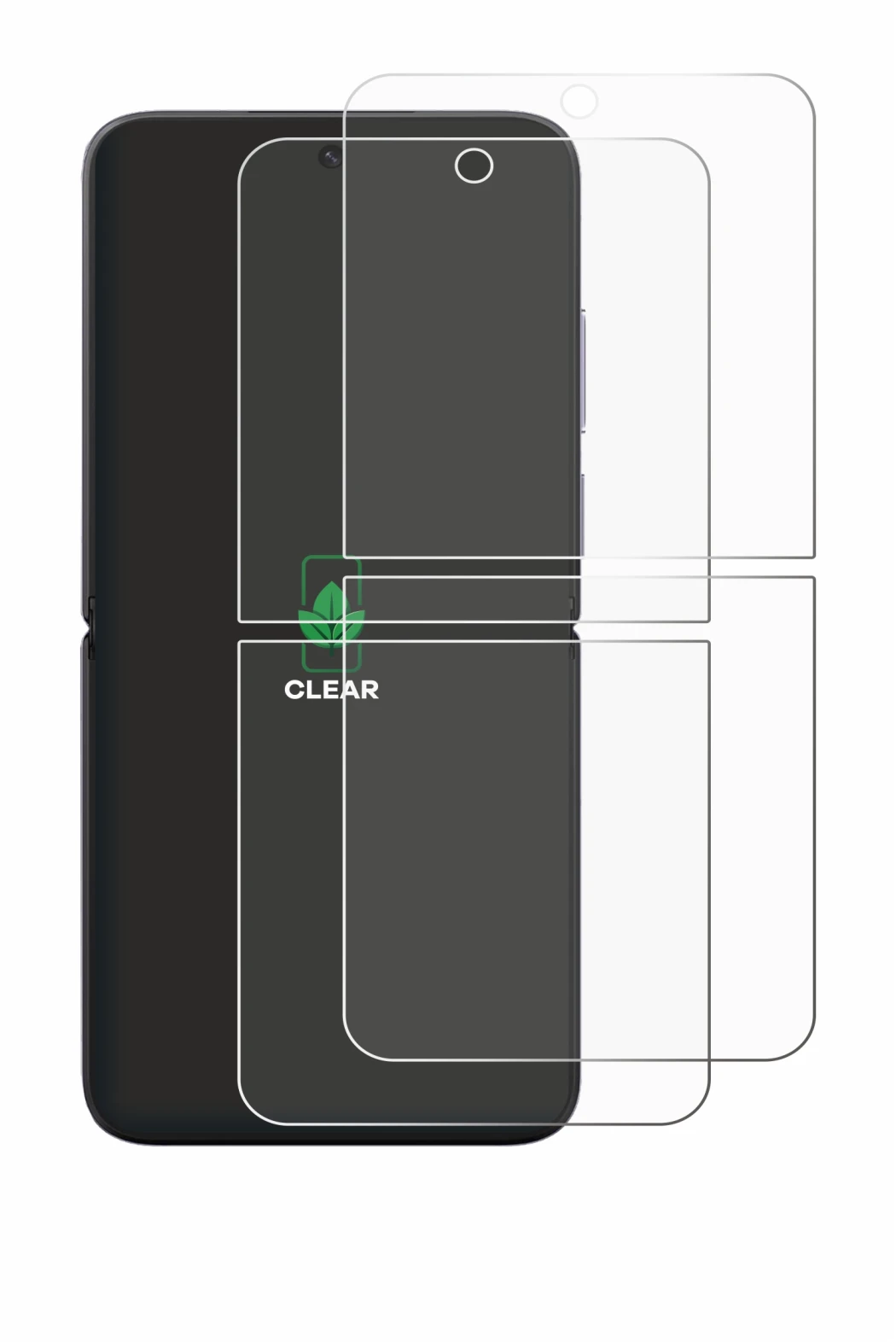 Immagine del dispositivo Xiaomi MIX Flip con un'ampia varietà di protezioni per lo schermo.