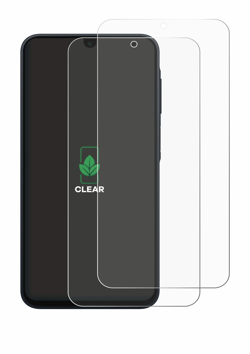 Immagine del dispositivo Samsung Galaxy A17 4G con un'ampia varietà di protezioni per lo schermo.