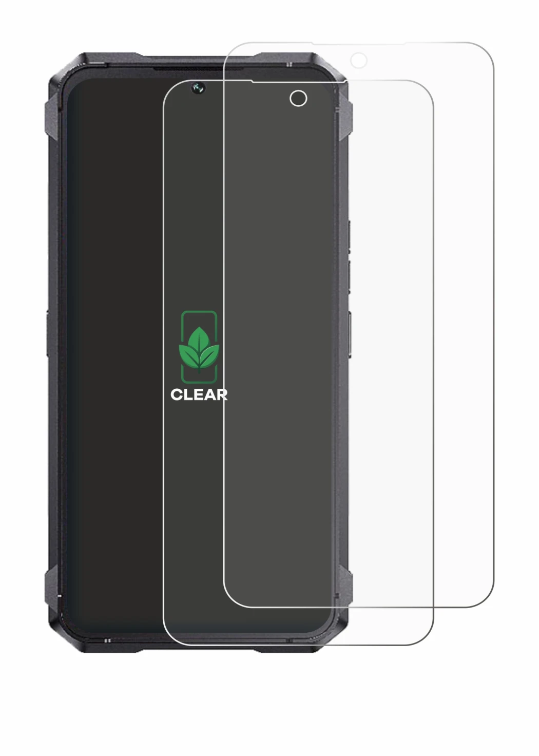 Immagine del dispositivo Cubot King Kong 11 con un'ampia varietà di protezioni per lo schermo.