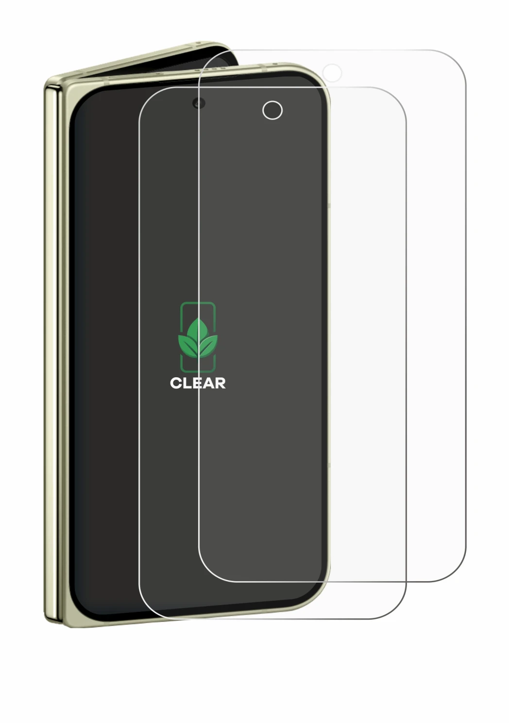 Immagine del dispositivo Google Pixel 10 Pro Fold con un'ampia varietà di protezioni per lo schermo.