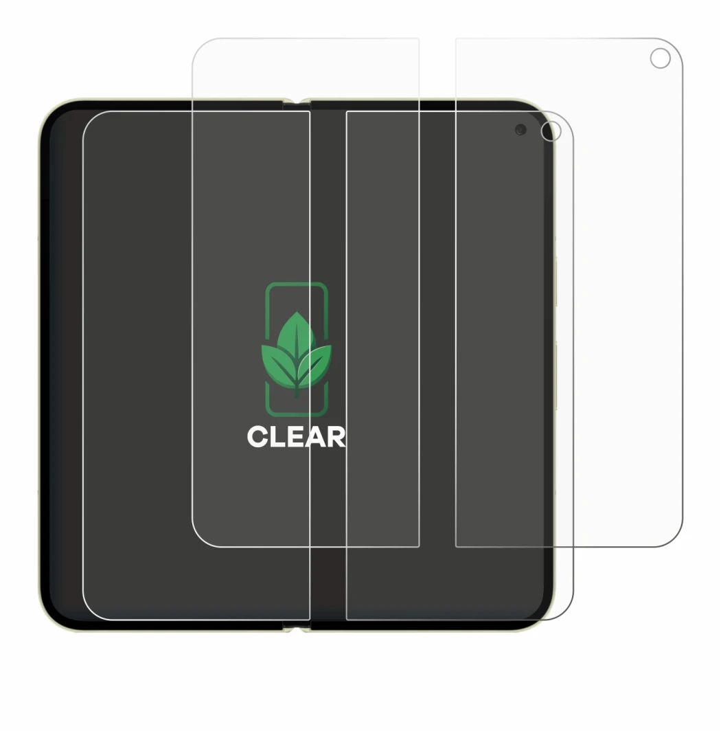 Immagine del dispositivo Google Pixel 10 Pro Fold (Display interno) con un'ampia varietà di protezioni per lo schermo.