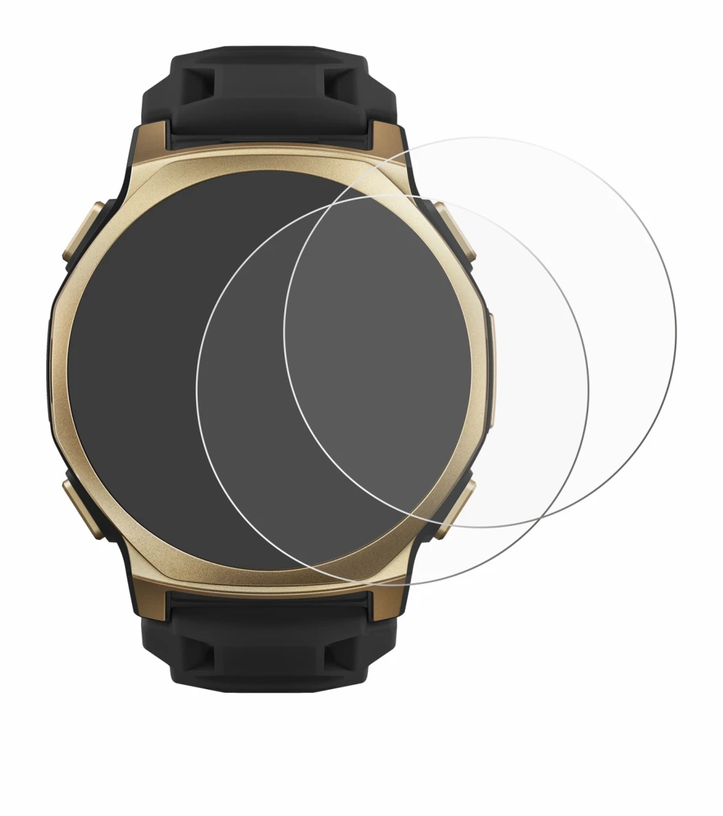 Immagine del dispositivo Huami Amazfit T-Rex 3 Pro (44 mm) con un'ampia varietà di protezioni per lo schermo.