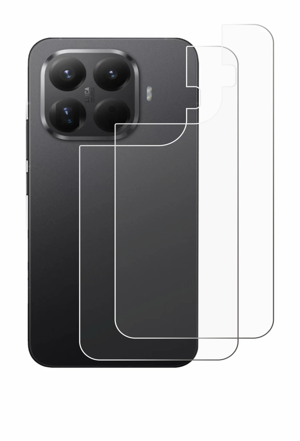 Immagine del dispositivo Xiaomi 15T Pro (Posteriore) con un'ampia varietà di protezioni per lo schermo.