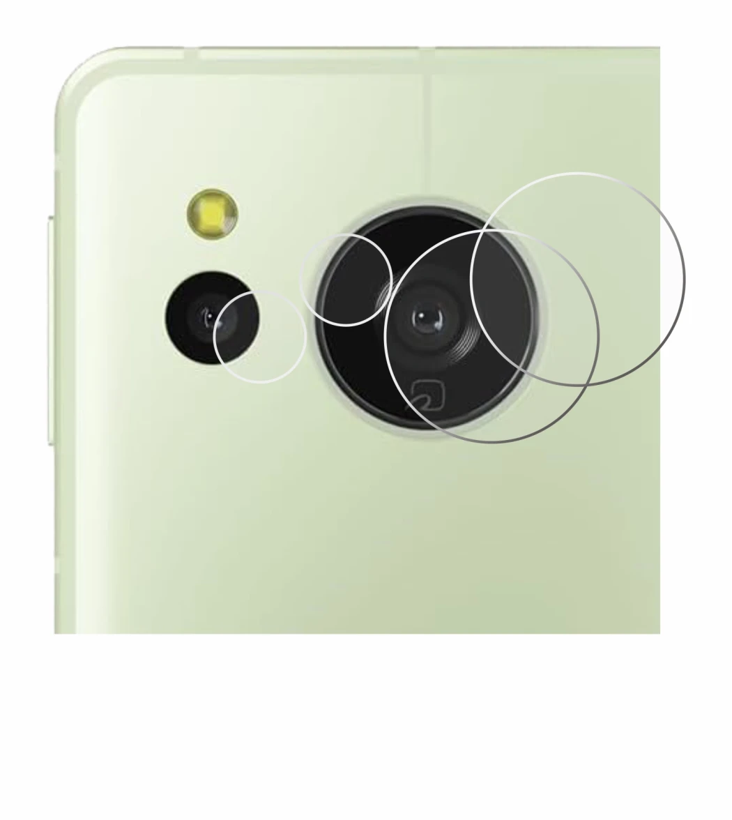Immagine del dispositivo Sharp Aquos Sense 8 (SOLO Camera) con un'ampia varietà di protezioni per lo schermo.