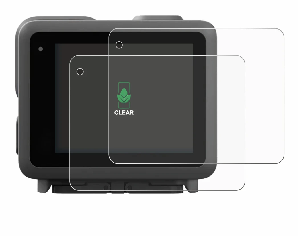 Immagine del dispositivo GoPro Lit Hero con un'ampia varietà di protezioni per lo schermo.