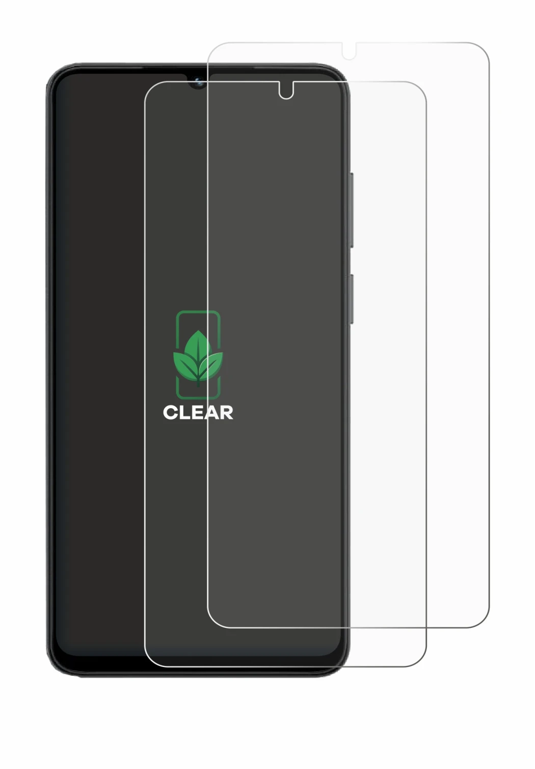 Immagine del dispositivo Honor X5c con un'ampia varietà di protezioni per lo schermo.