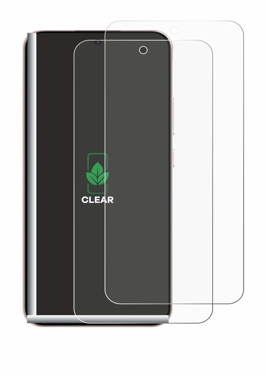Immagine del dispositivo Oppo Reno 14 con un'ampia varietà di protezioni per lo schermo.