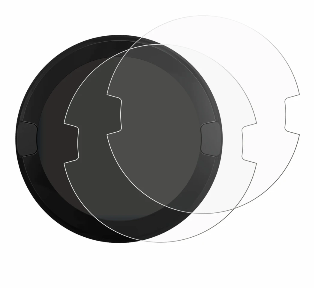 Immagine del dispositivo OOONO P-DISC NO2 con un'ampia varietà di protezioni per lo schermo.