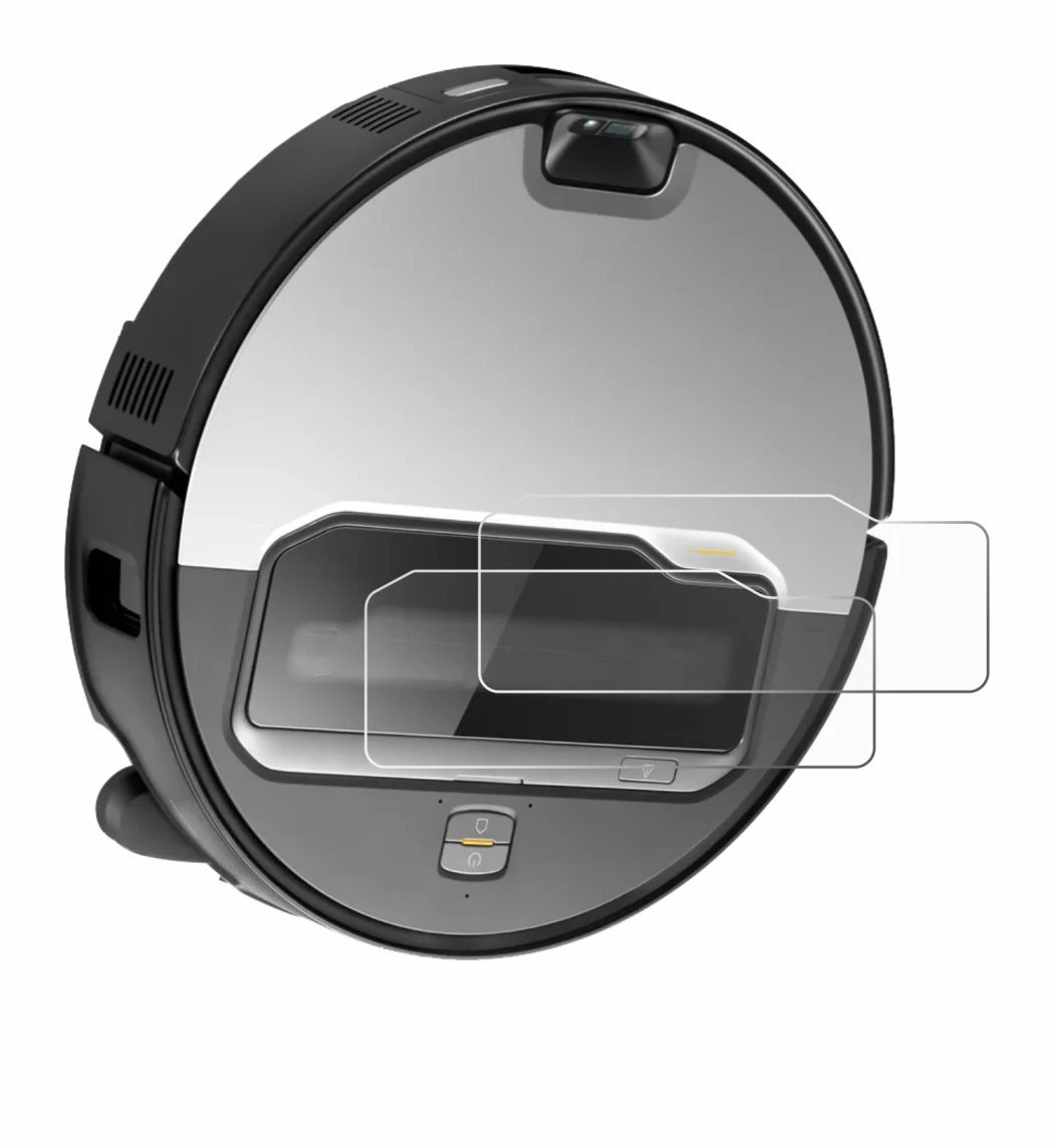 Immagine del dispositivo Roborock Saros Z70 con un'ampia varietà di protezioni per lo schermo.
