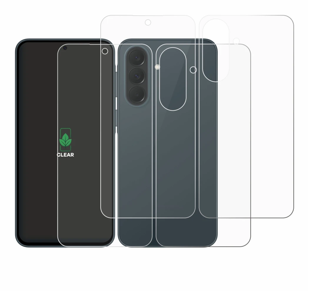 Immagine del dispositivo Samsung Galaxy A37 5G (Fronte+Retro) con un'ampia varietà di protezioni per lo schermo.